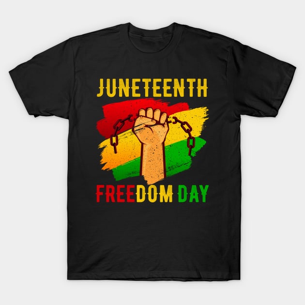 Juneteenth June 19, 1865, African American Melanin Black T-Shirt by Magic Arts